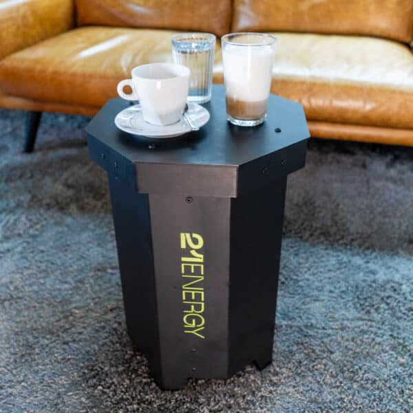 S9 Mini Bitcoin heater as a coffee table